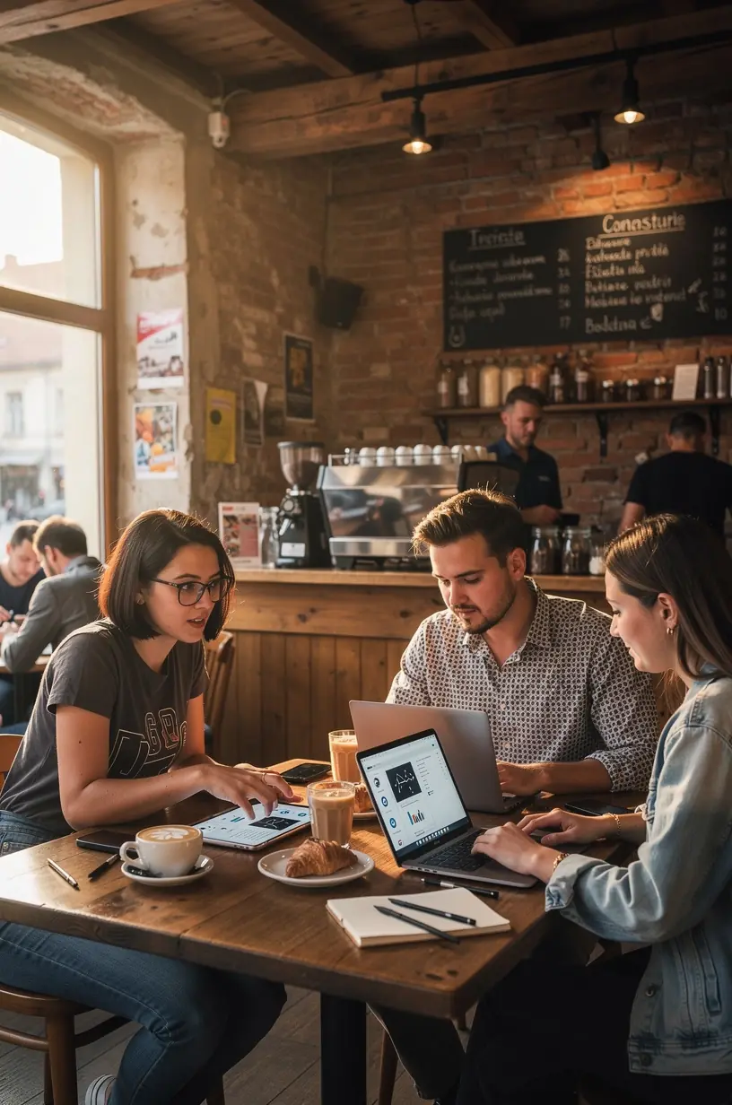 Persoană cu dizabilități folosind tehnologie asistivă pentru a naviga un program informatic.